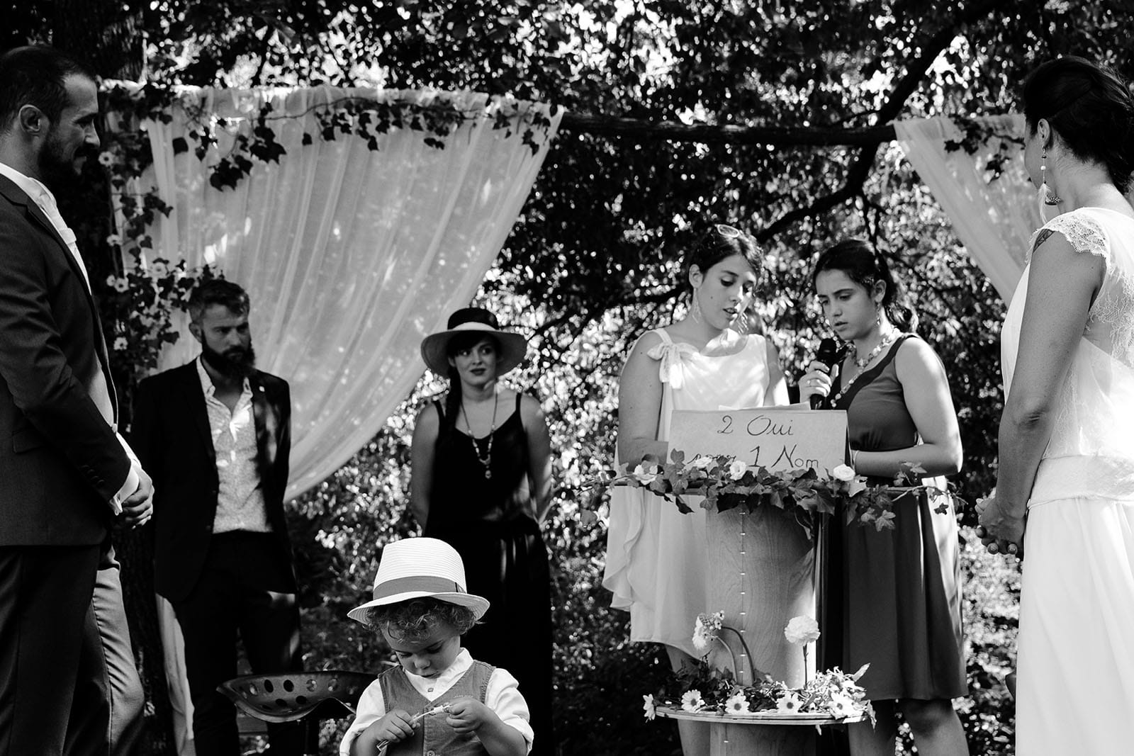 photographe de mariage Saint Etienne émotion joie bonheur cérémonie laique mariage champêtre