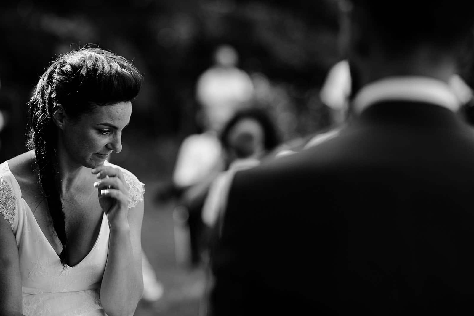 photographe de mariage Saint Etienne émotion joie bonheur cérémonie laique mariage champêtre