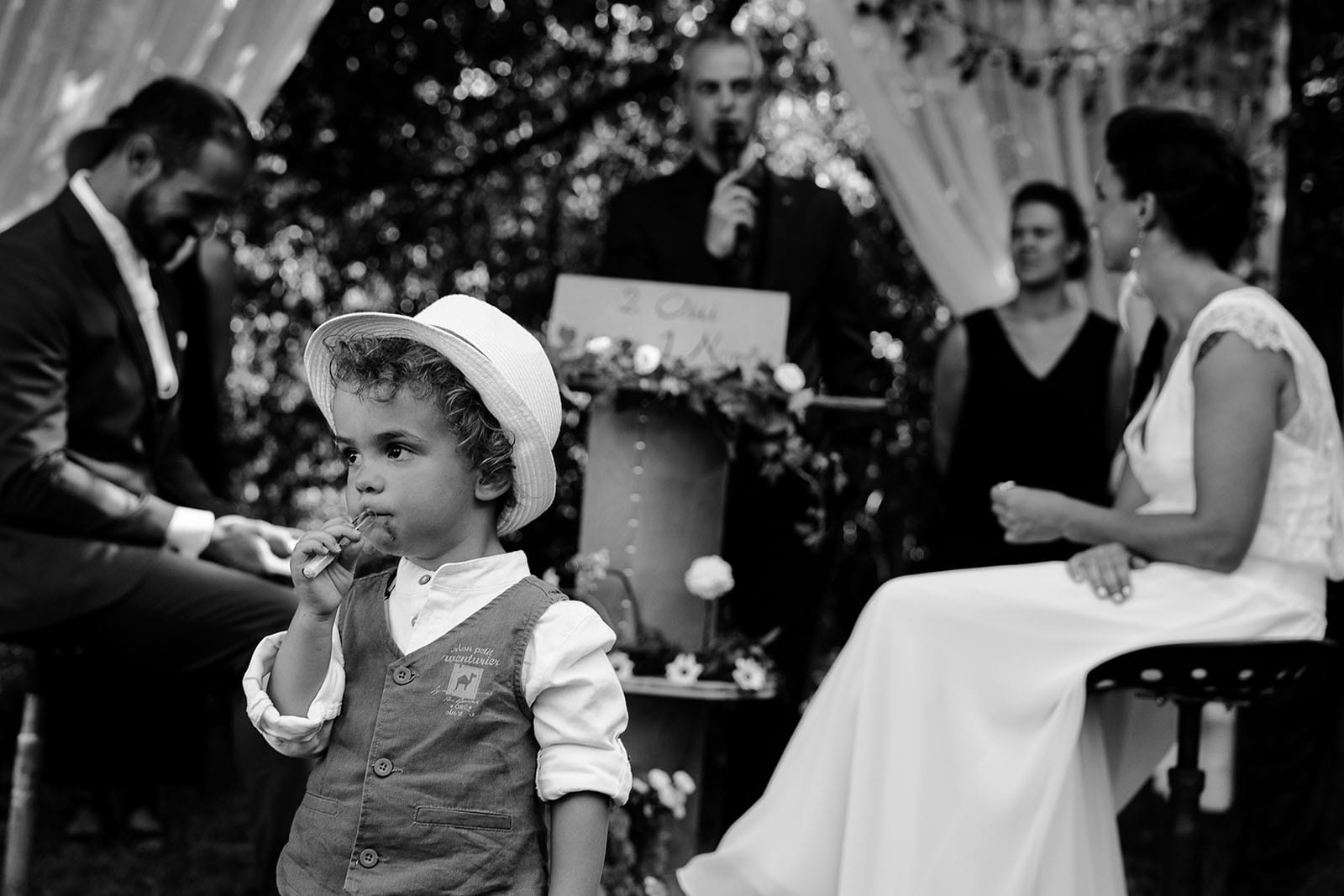 photographe de mariage Saint Etienne émotion joie bonheur cérémonie laique mariage champêtre