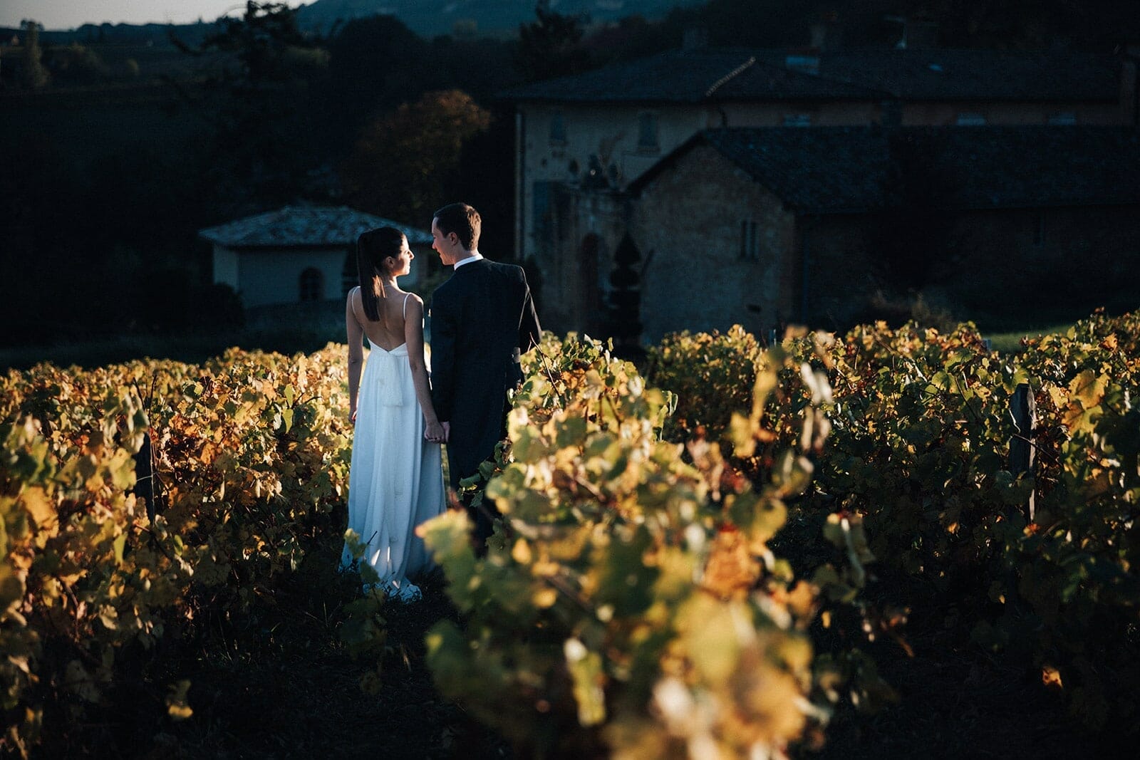 Photographe de mariage chic automne Jarnioux