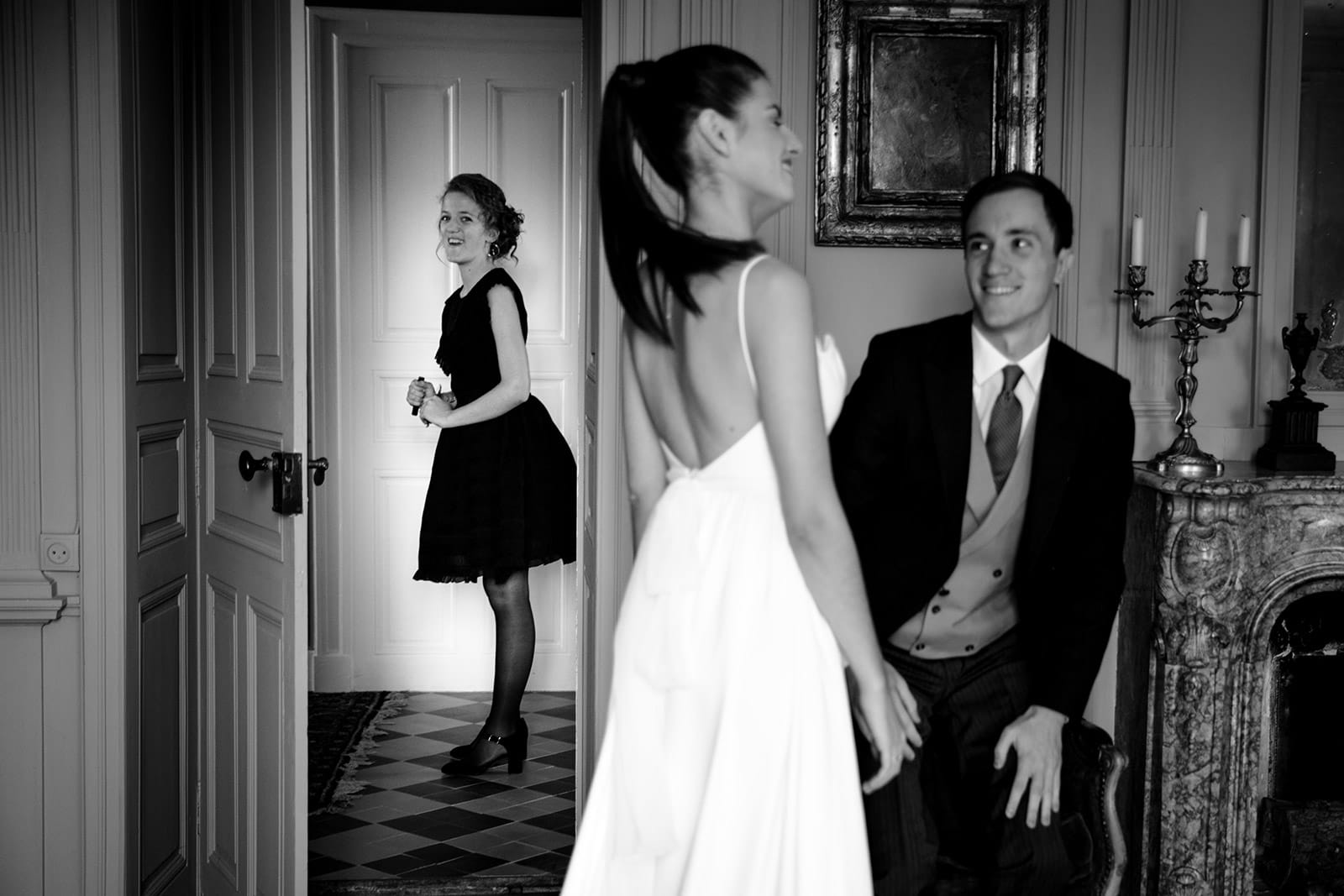 Photographe de mariage chic automne Jarnioux