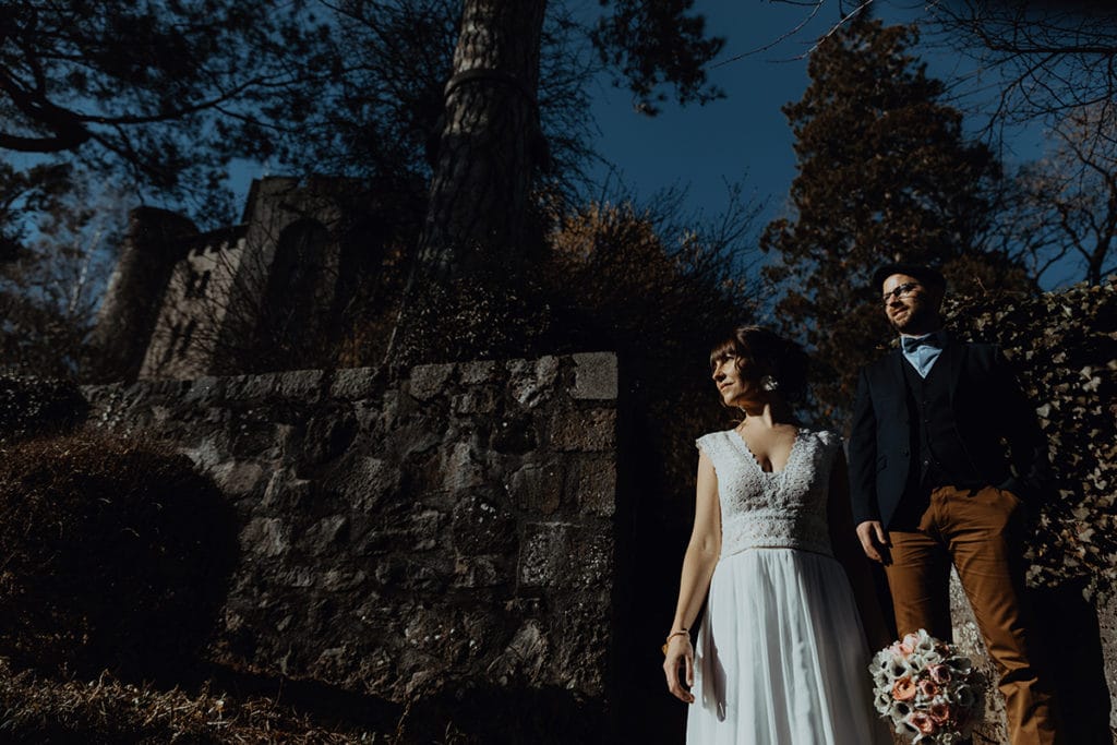 Photographe de mariage Aurillac Cantal en Hiver Castille ALMA photographe spécialisé dans le reportage de mariage.