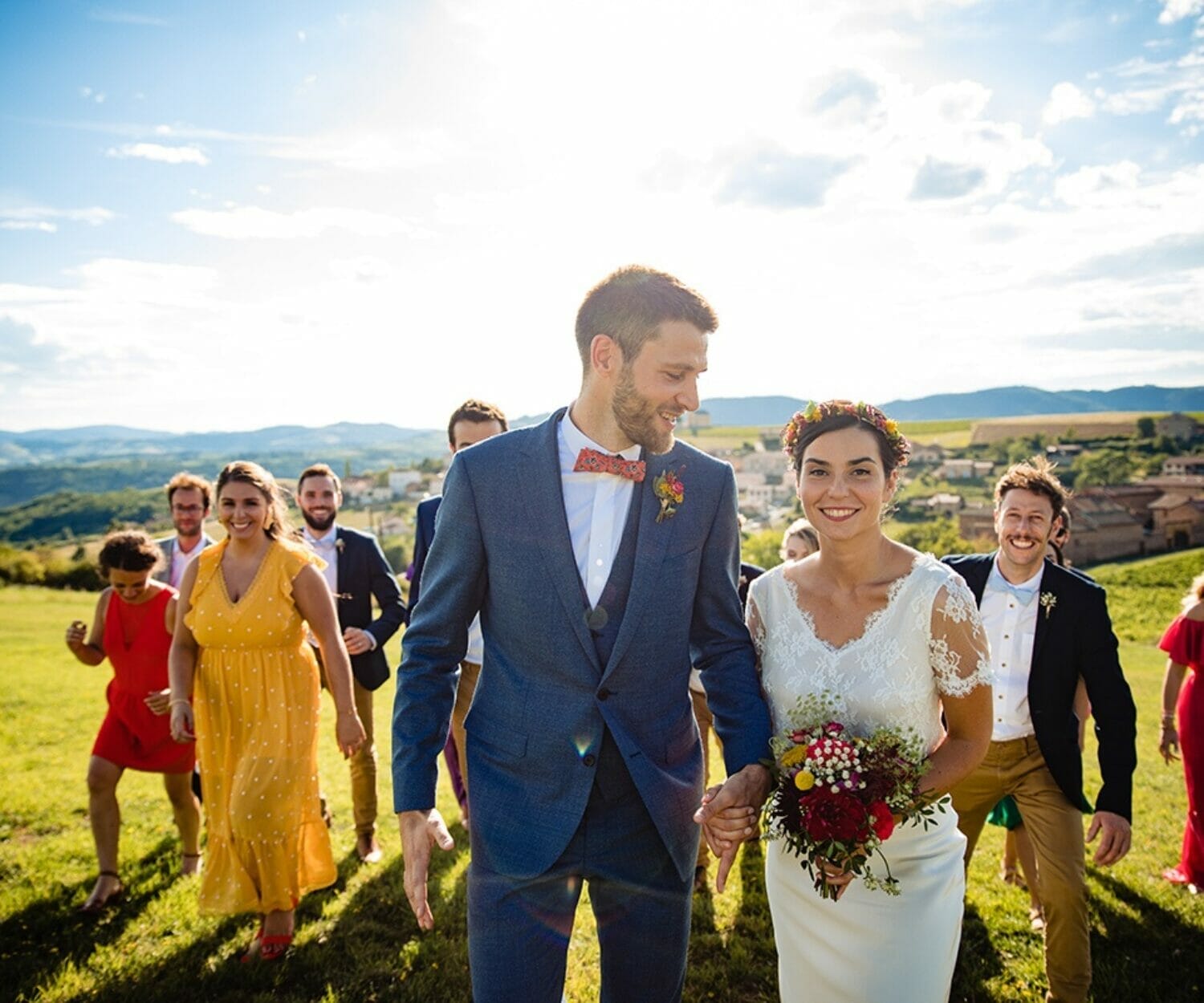 Photographe de mariage Gite de Graves Bastide des Hirondelles, mariage Bohème. Castille ALMA photographe de mariage Rhône