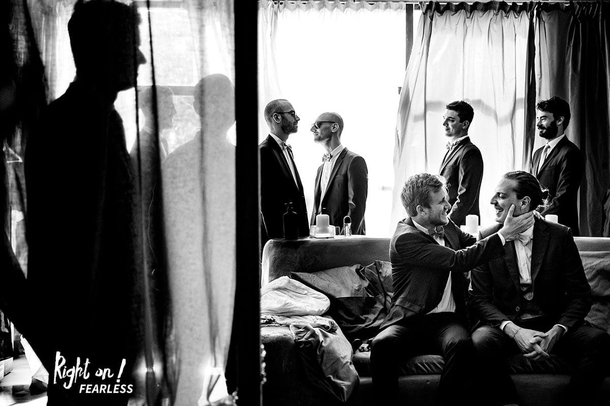 Right On ! Fearless. Récompense internationale photographie de mariage.