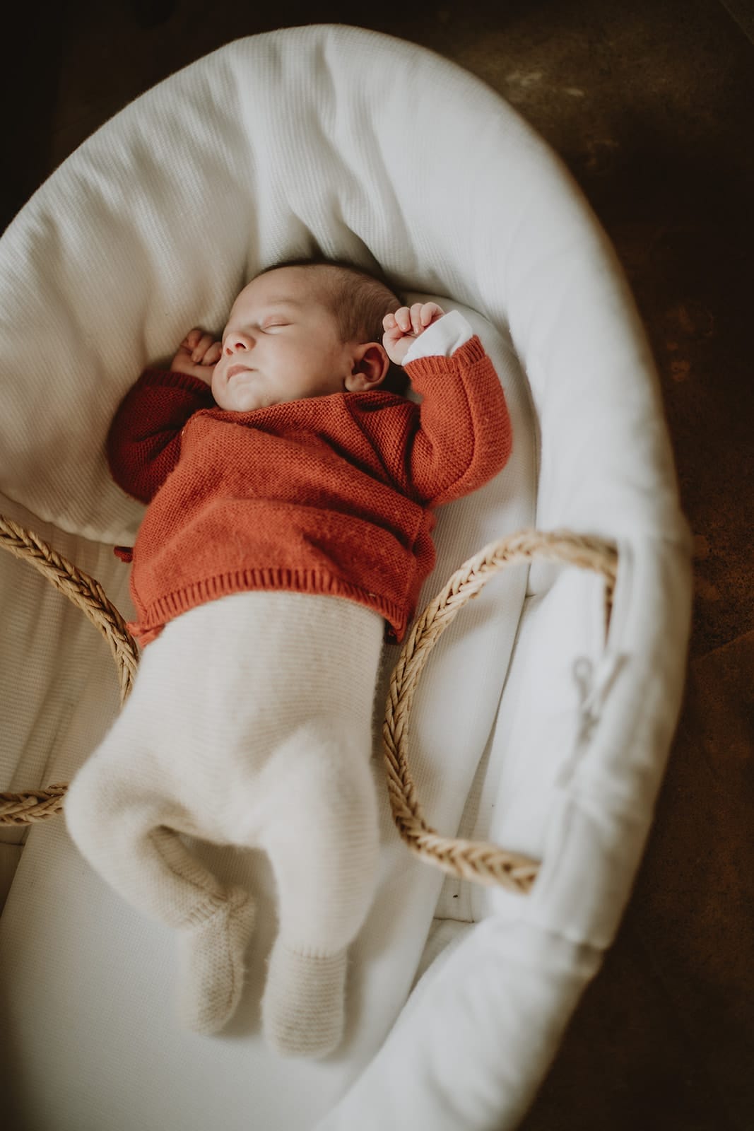 Un bébé endormi dans un berceau confortable à Lyon.